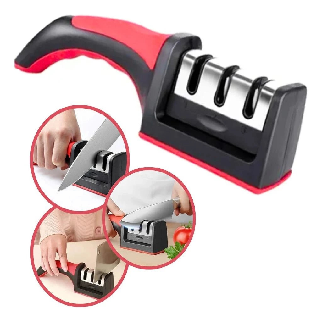 3-in-1 Profi-Messerschärfer aus Stahl