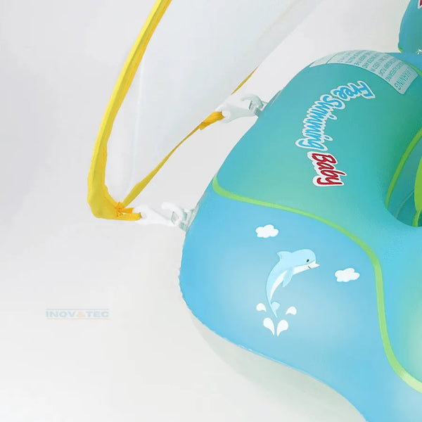 Aufblasbarer Kinder-Schwimmring mit abnehmbarem Sonnenschutz - BabySun