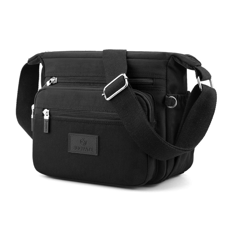 Kompakte wasserabweisende Nylontasche mit Reißverschluss