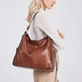 Vielseitige wasserdichte Damenhandtasche aus Leder - AquaLeather
