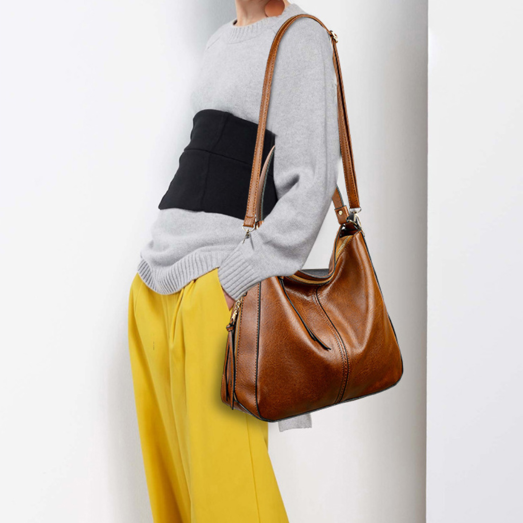 Vielseitige wasserdichte Damenhandtasche aus Leder - AquaLeather