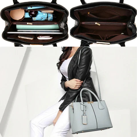 Damen-Schultertasche aus Leder - LuxeShoulder