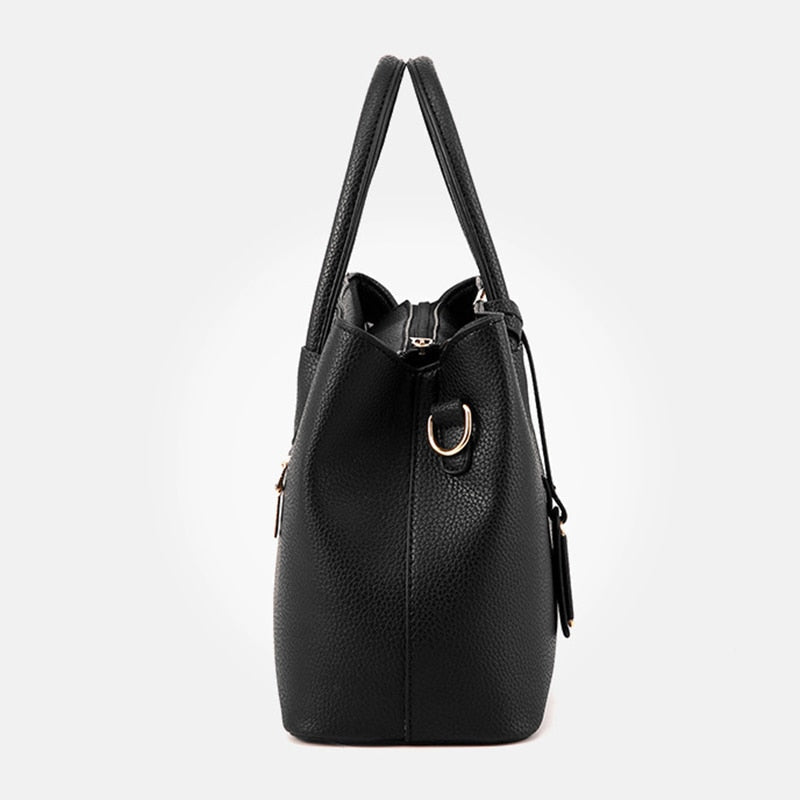 Damen-Schultertasche aus Leder - LuxeShoulder