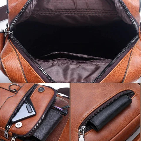 Herren-Ledertasche Jеер + Leder-Geldbörse Gratis