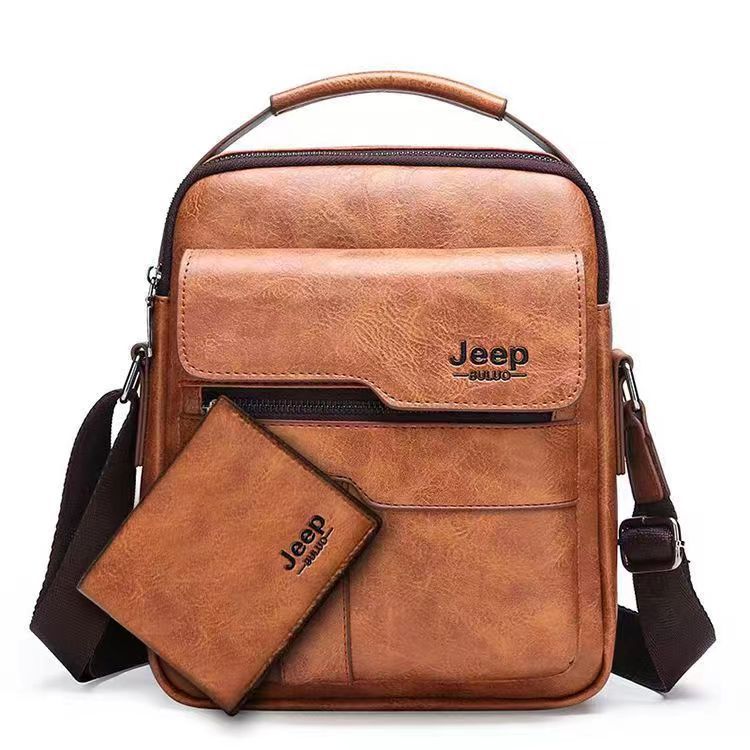 Herren-Ledertasche Jеер + Leder-Geldbörse Gratis