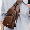 Unisex Umhängetasche aus Leder