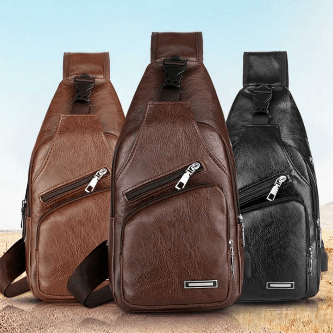 Unisex Umhängetasche aus Leder