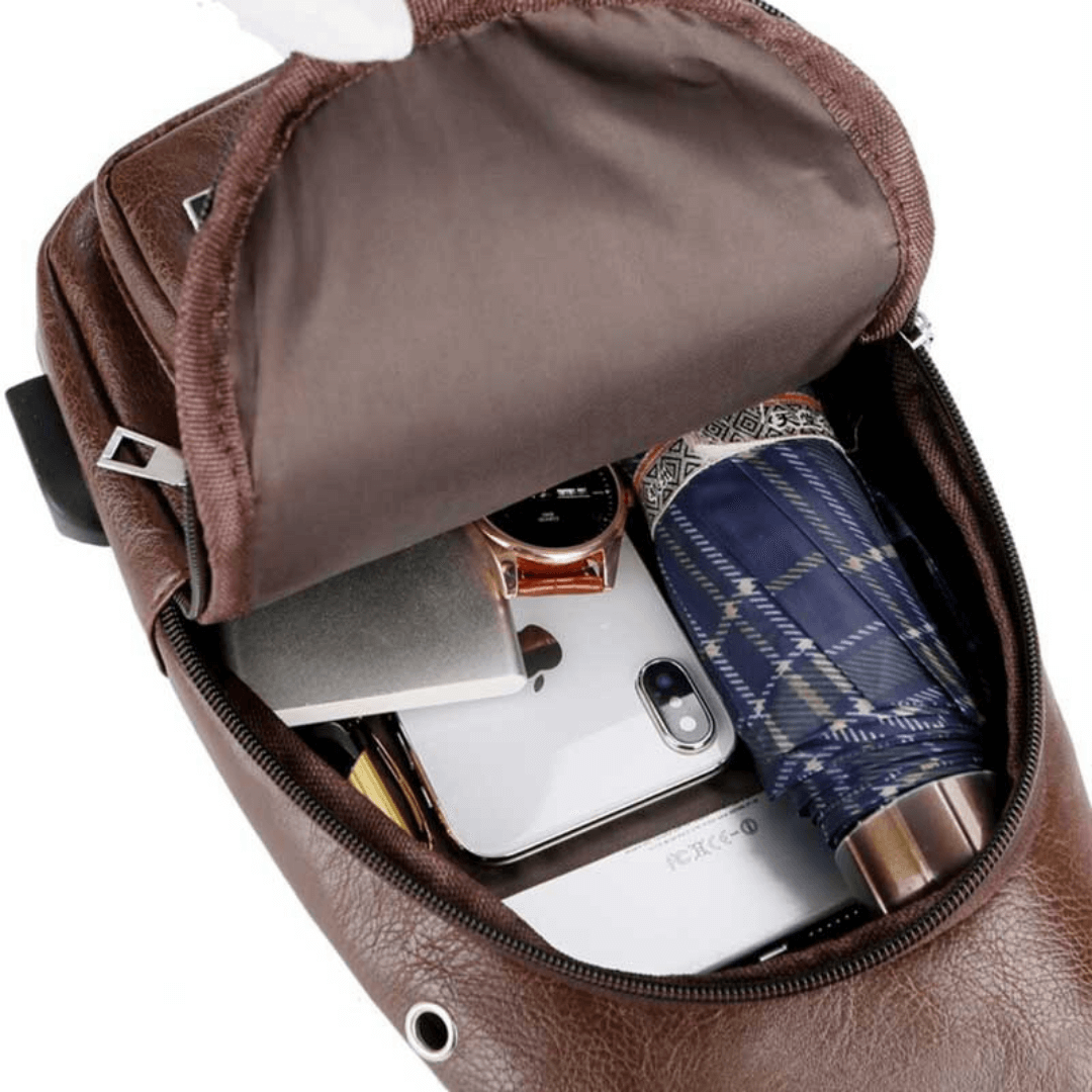 Unisex Umhängetasche aus Leder