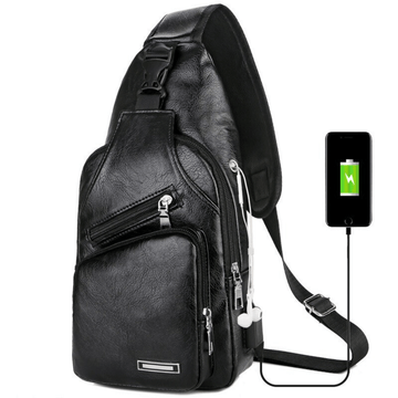 Unisex Umhängetasche aus Leder