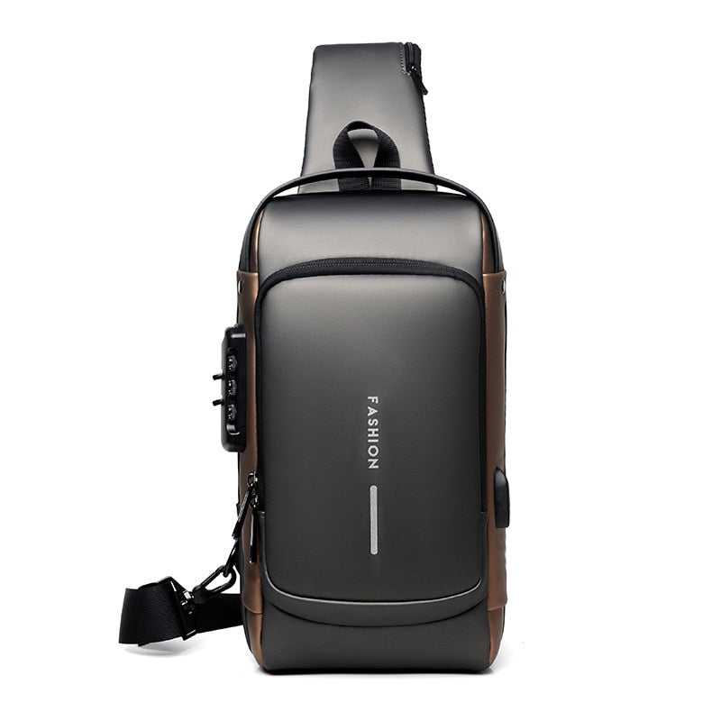 Anti-Diebstahl-Schultertasche mit USB-Ladeanschluss