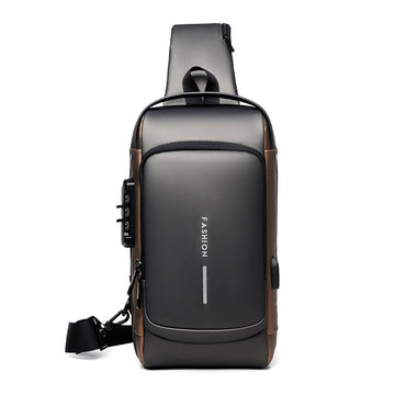 Anti-Diebstahl-Schultertasche mit USB-Ladeanschluss