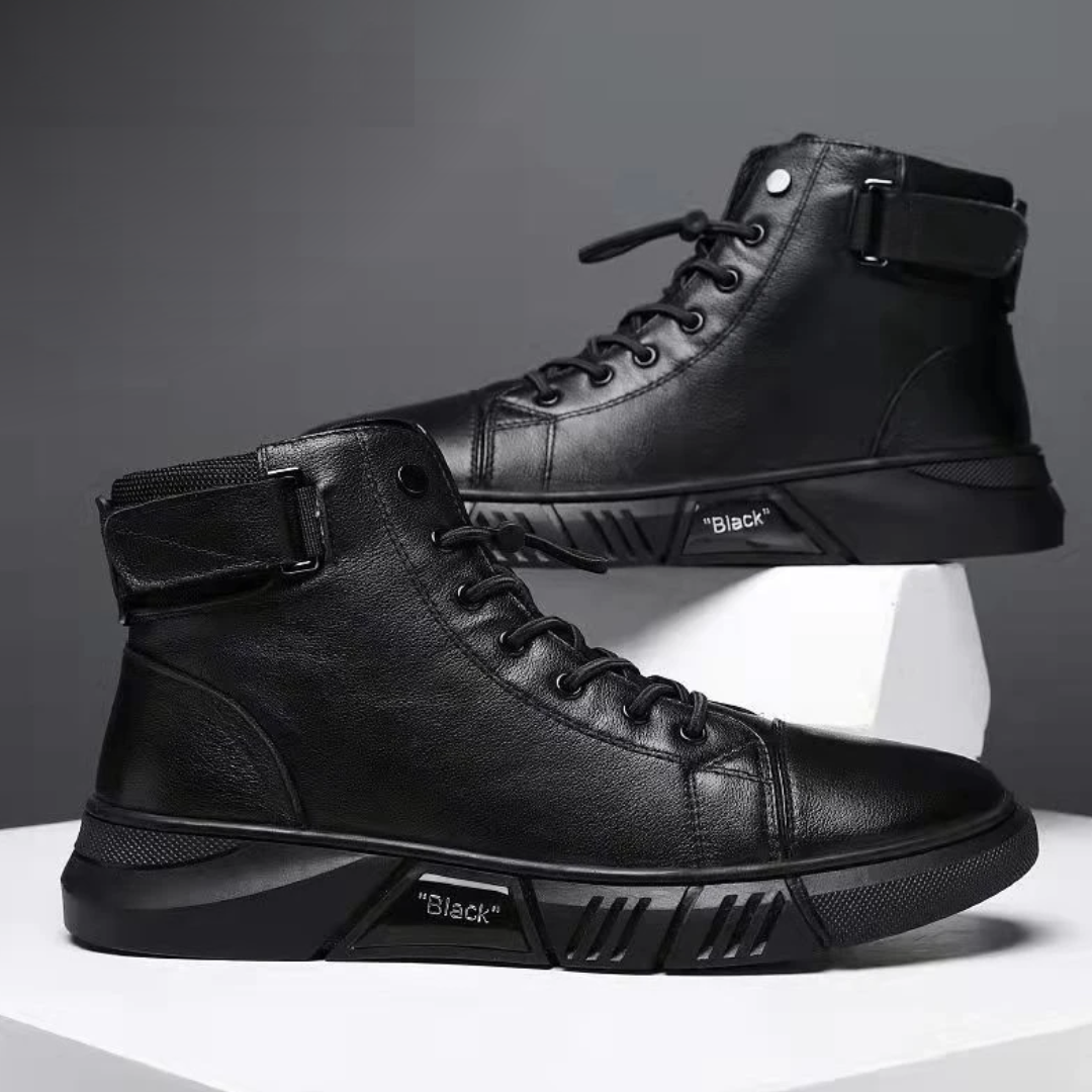 Herren-Kampfstiefel aus Leder - UrbanStyle