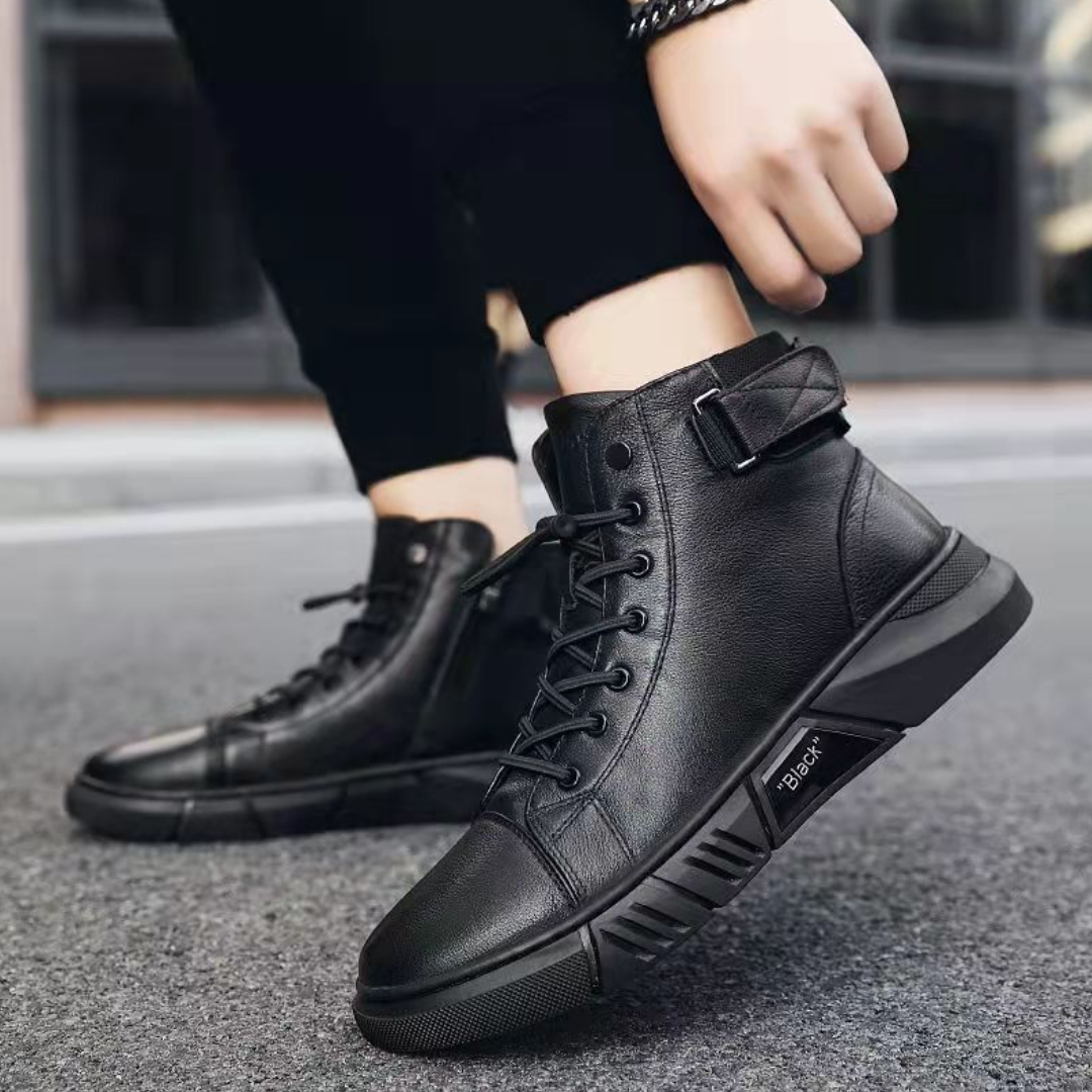 Herren-Kampfstiefel aus Leder - UrbanStyle