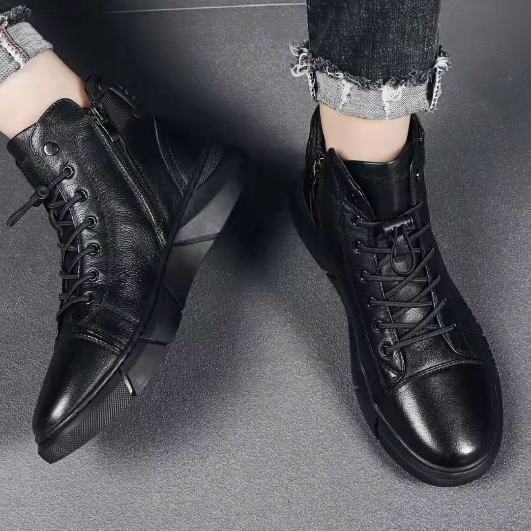 Herren-Kampfstiefel aus Leder - UrbanStyle