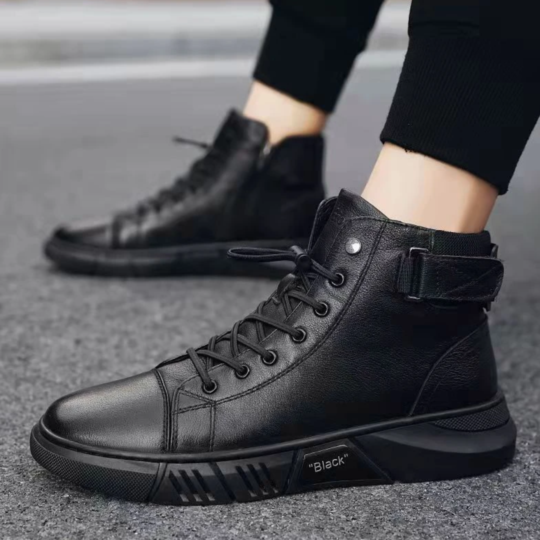Herren-Kampfstiefel aus Leder - UrbanStyle