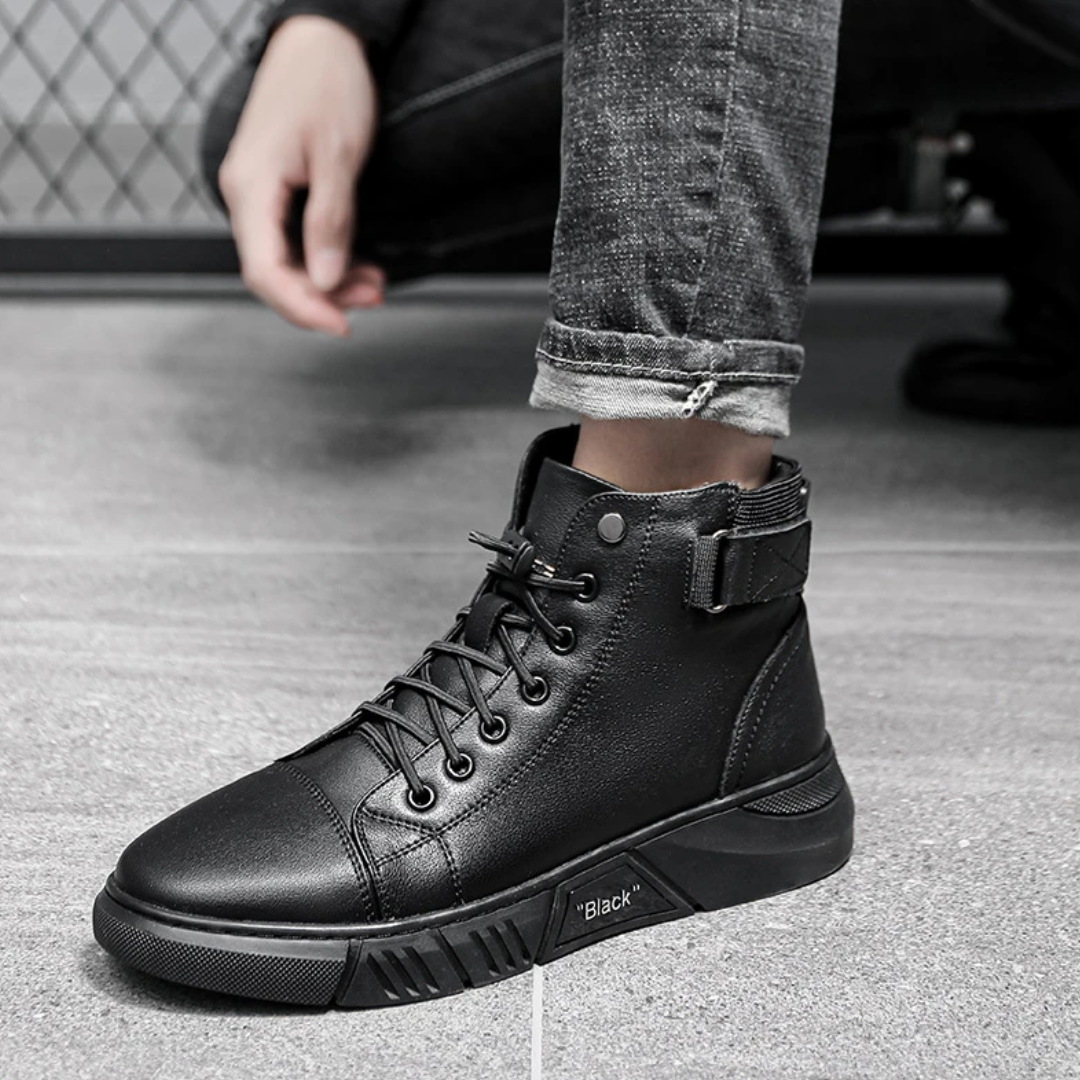 Herren-Kampfstiefel aus Leder - UrbanStyle