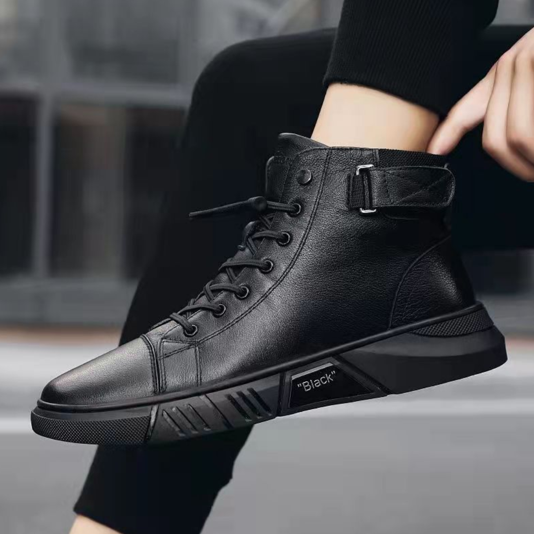Herren-Kampfstiefel aus Leder - UrbanStyle