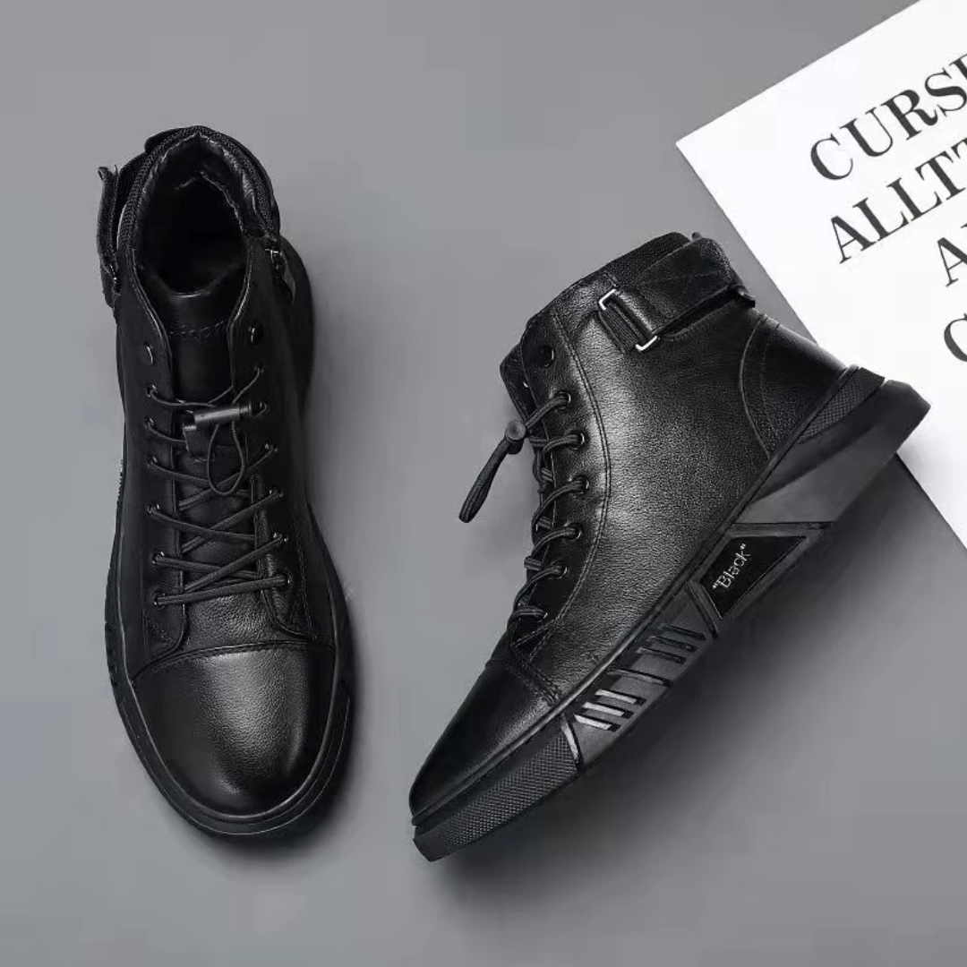 Herren-Kampfstiefel aus Leder - UrbanStyle
