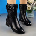 Samtiger Damenstiefel für den Winter - Winter Soft