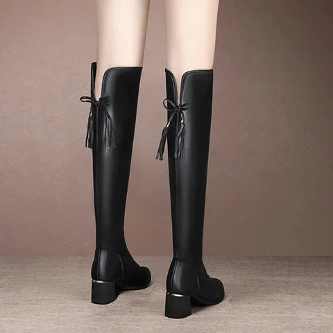 Damen-Stiefel mit hohem Schaft aus Ökoleder - Lady Conforty
