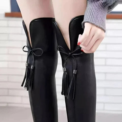 Damen-Stiefel mit hohem Schaft aus Ökoleder - Lady Conforty