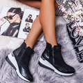 Damen-Stiefelette aus Wildleder mit kurzem Schaft - CozyChic