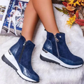Damen-Stiefelette aus Wildleder mit kurzem Schaft - CozyChic