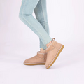 Damen-Winterstiefel mit Plüschfutter und niedrigem Schaft
