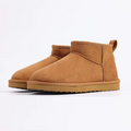Damen-Winterstiefel mit Plüschfutter und niedrigem Schaft