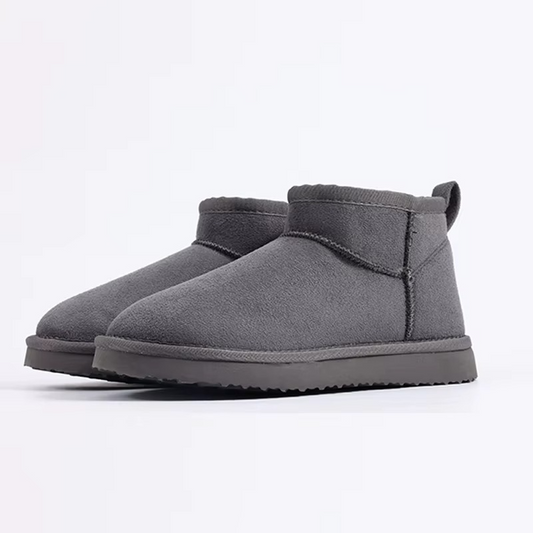 Damen-Winterstiefel mit Plüschfutter und niedrigem Schaft