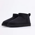 Damen-Winterstiefel mit Plüschfutter und niedrigem Schaft