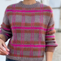 Lässige gestreifte Strickjacke für Damen für den Winter