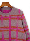 Lässige gestreifte Strickjacke für Damen für den Winter