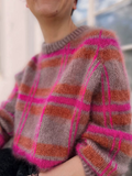 Lässige gestreifte Strickjacke für Damen für den Winter