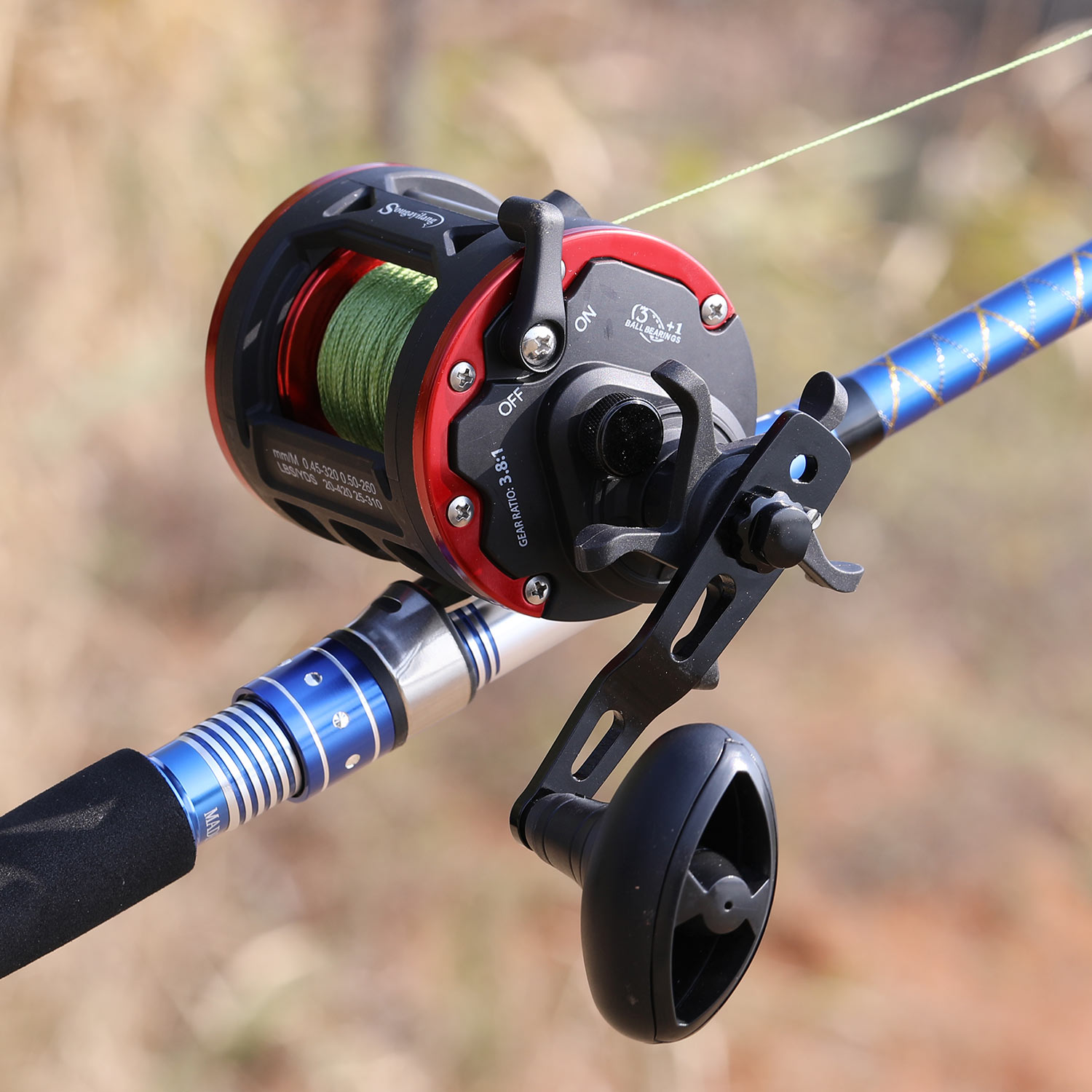 Angelrolle mit Hohem Profil - 25kg Max Drag 3+1 Kugellager - Sougayilang