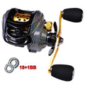 Professionelle Angelrolle Drag 10Kg mit 19 Kugellagern - Snake