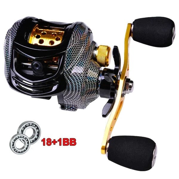 Professionelle Angelrolle Drag 10Kg mit 19 Kugellagern - Snake