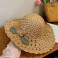 Damen-Sommerhut aus Häkelspitze mit Blumenmuster