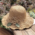 Damen-Sommerhut aus Häkelspitze mit Blumenmuster