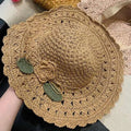 Damen-Sommerhut aus Häkelspitze mit Blumenmuster