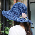 Damen-Sommerhut aus Häkelspitze mit Blumenmuster