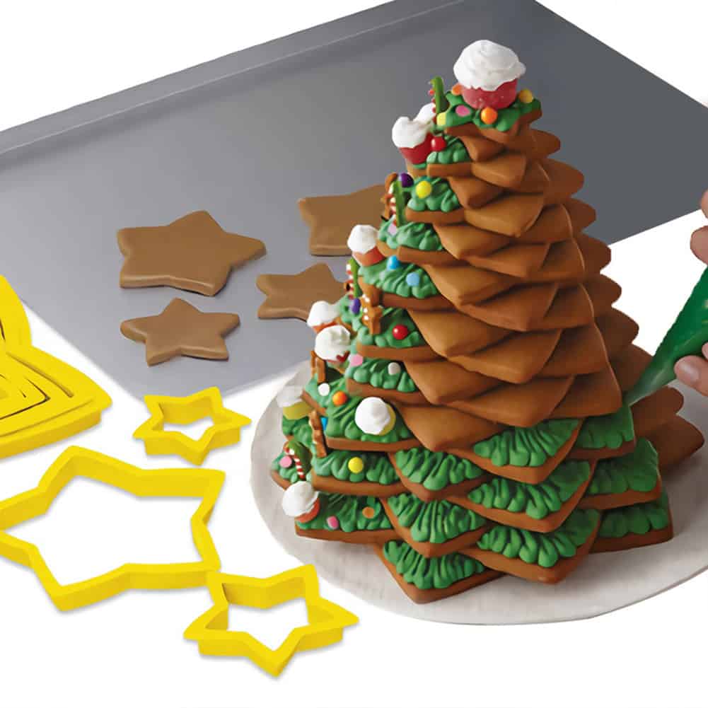 Set 3D-Weihnachtsbaum-Ausstechformen - 6 Teile