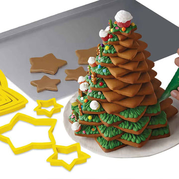 Set 3D-Weihnachtsbaum-Ausstechformen - 6 Teile