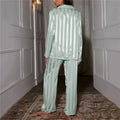 Langer Damen-Pyjama-Set aus Seide - Starlight