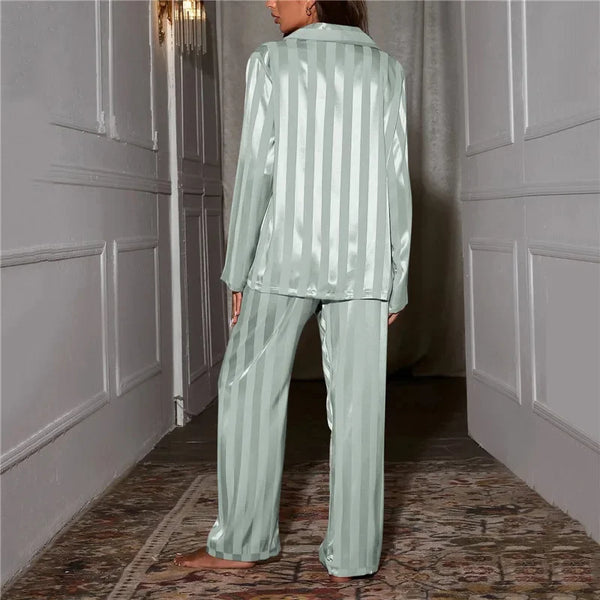 Langer Damen-Pyjama-Set aus Seide - Starlight