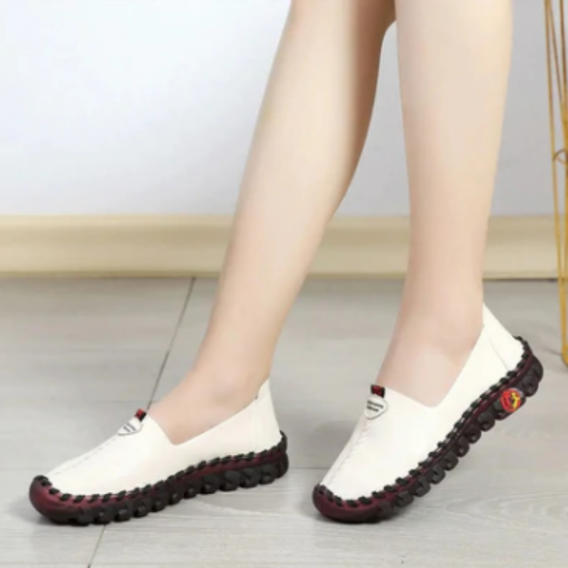 Orthopädischer Leder-Slipper mit rutschfester Sohle