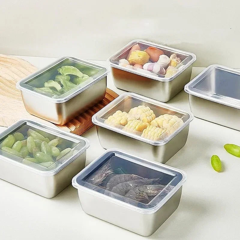 Set aus luftdichten Gläsern aus Edelstahl