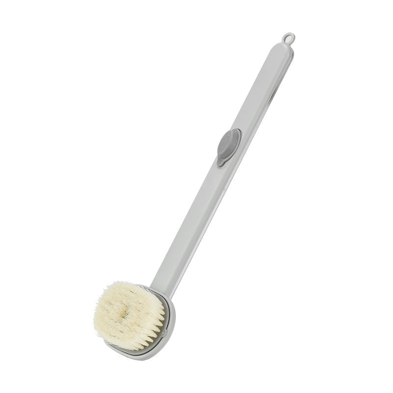 Ergonomische Duschbürste mit langem Griff und Behälter