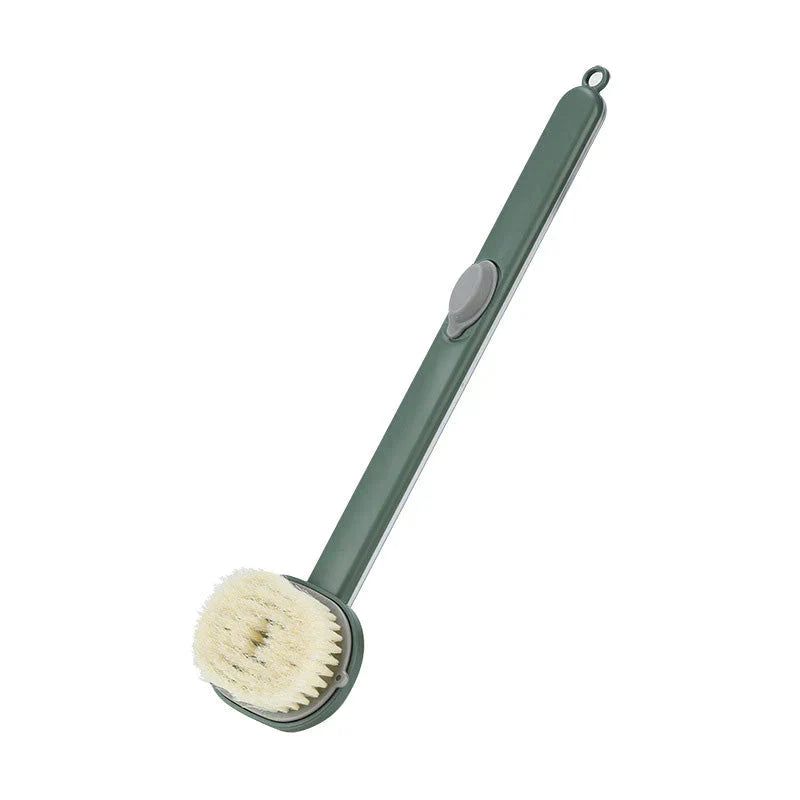 Ergonomische Duschbürste mit langem Griff und Behälter