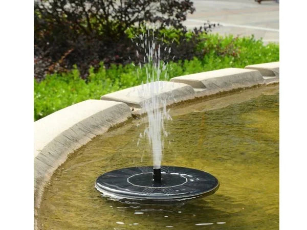 Vogeltränke-Brunnen mit Solarpanel - Gartendekoration